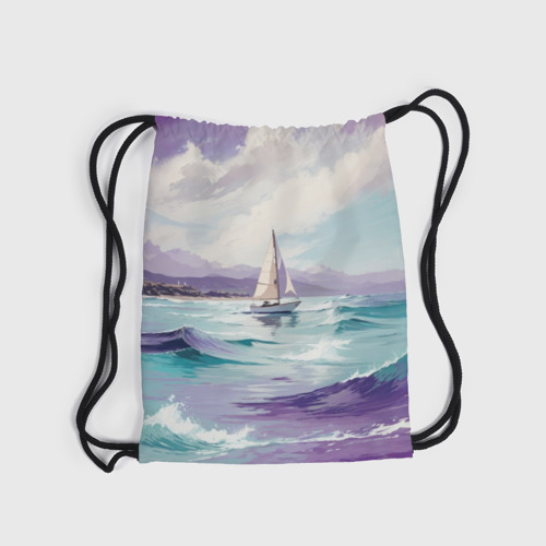 Рюкзак-мешок 3D Яхта идущая по волнам  - фото 6