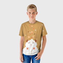 Детская футболка 3D Кофейный котик - фото 2