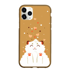 Чехол для iPhone 11 Pro матовый Кофейный котик
