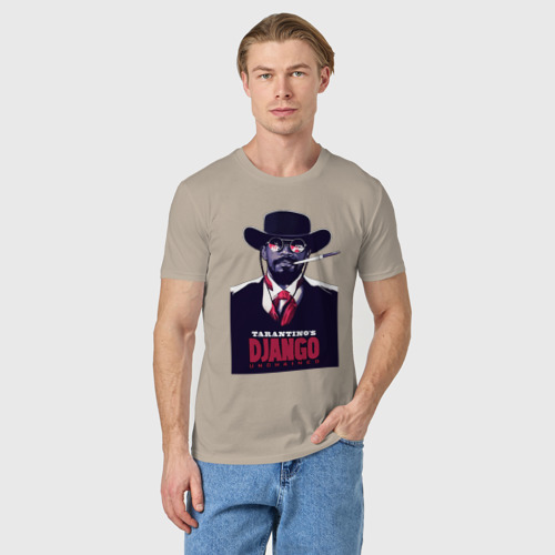 Мужская футболка хлопок Django - Jamie Foxx, цвет миндальный - фото 3