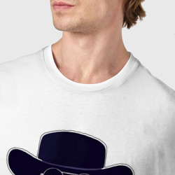 Футболка с принтом Django - Jamie Foxx для мужчины, вид на модели спереди №4. Цвет основы: белый
