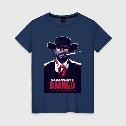 Женская футболка хлопок с принтом Django - Jamie Foxx, вид спереди #2
