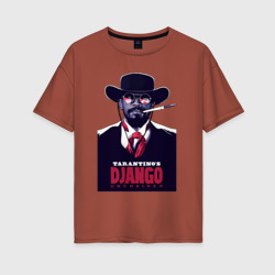 Женская футболка хлопок Oversize Django - Jamie Foxx