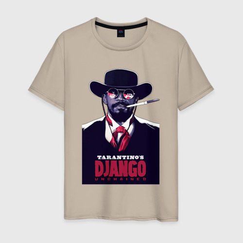 Мужская футболка хлопок Django - Jamie Foxx, цвет миндальный