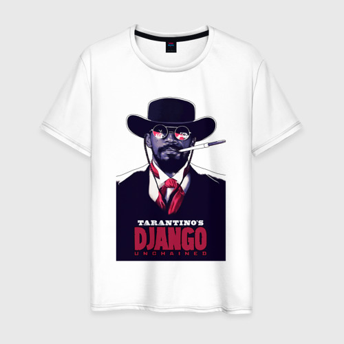 Мужская футболка из хлопка с принтом Django - Jamie Foxx, вид спереди №1