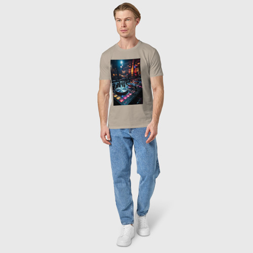 Мужская футболка хлопок Микшер Диджея, цвет миндальный - фото 5