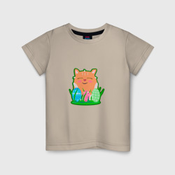 Детская футболка хлопок Пасхальный котик