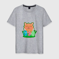 Мужская футболка хлопок Пасхальный котик