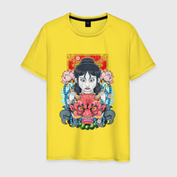 Гейша и демон – Мужская футболка хлопок с принтом купить со скидкой в -20%