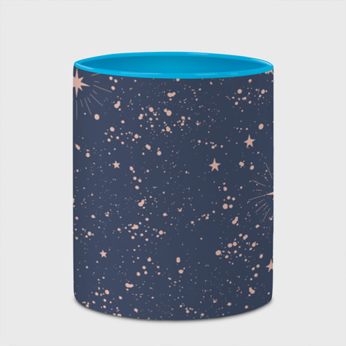 Кружка с полной запечаткой Космическое поле звёзд, цвет белый + небесно-голубой - фото 4
