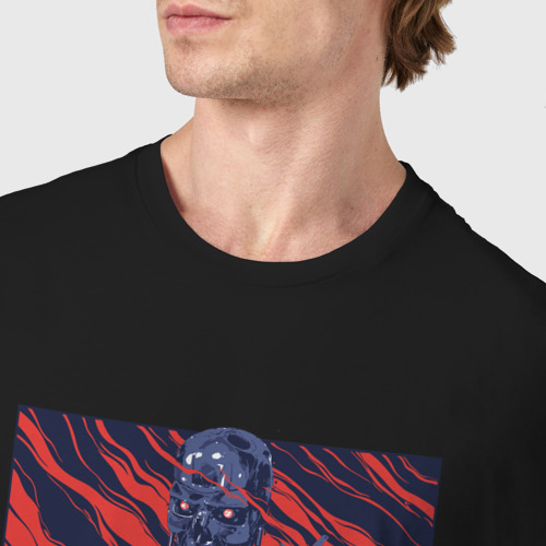 Мужская футболка хлопок The terminator арт, цвет черный - фото 6