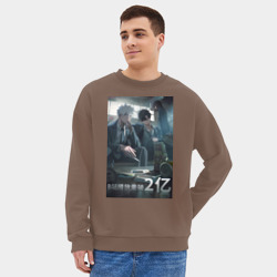 Мужской свитшот oversize без начеса хлопок Гуан Лу Сяоши Чэн в костюмах  - фото 2