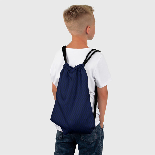 Рюкзак-мешок 3D Тёмно-синий волнистые линии - фото 4