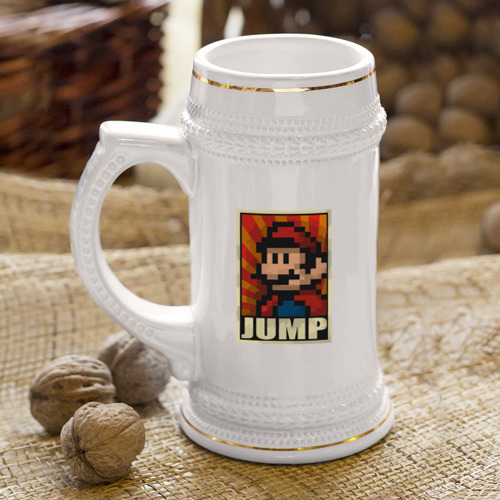 Кружка пивная Jump Mario - фото 4