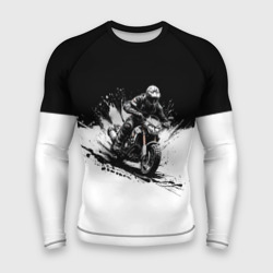 Мужской рашгард 3D Scrambler Black'n'White