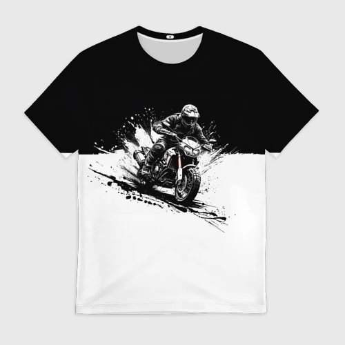 Мужская футболка 3D Scrambler Black'n'White