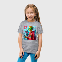 Детская футболка хлопок Bart Simpson - cyberpunk ai art  - фото 2