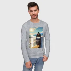 Мужской лонгслив хлопок On the beach - фото 2