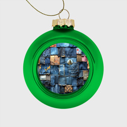 Ёлочный шар стеклянный/пластиковый Значок архитектора на джинсах