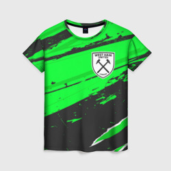 Женская футболка 3D West Ham sport green