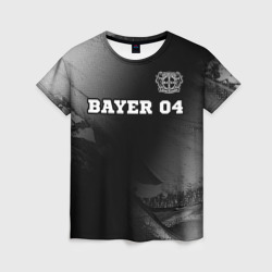 Женская футболка 3D Bayer 04 sport на темном фоне посередине