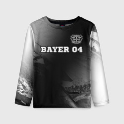 Детский лонгслив 3D Bayer 04 sport на темном фоне посередине