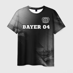 Мужская футболка 3D Bayer 04 sport на темном фоне посередине