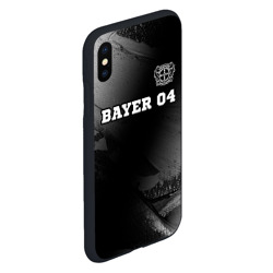 Чехол для iPhone XS Max матовый Bayer 04 sport на темном фоне посередине - фото 2