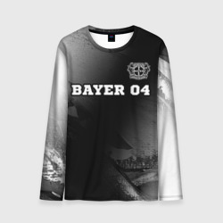 Мужской лонгслив 3D Bayer 04 sport на темном фоне посередине