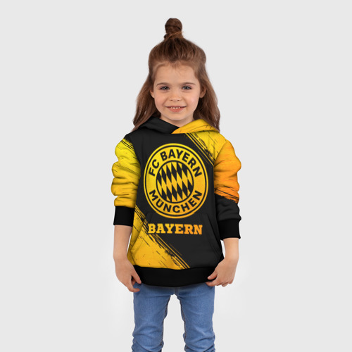 Детская толстовка 3D Bayern - gold gradient, цвет черный - фото 4