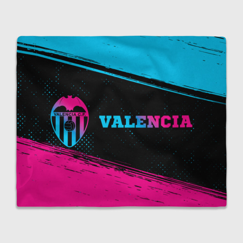 Плед 3D Valencia - neon gradient по-горизонтали, цвет 3D (велсофт)