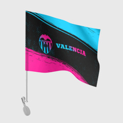 Флаг для автомобиля Valencia - neon gradient по-горизонтали