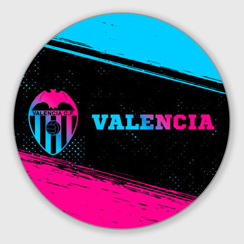 Круглый коврик для мышки Valencia - neon gradient по-горизонтали