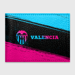 Обложка для студенческого билета Valencia - neon gradient по-горизонтали