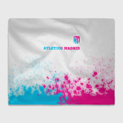 Плед 3D Atletico Madrid neon gradient style посередине