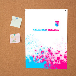 Постер Atletico Madrid neon gradient style посередине - фото 2