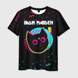 Мужская футболка 3D Iron Maiden - rock star cat