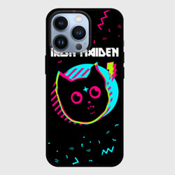 Чехол для iPhone 13 Pro Iron Maiden - rock star cat