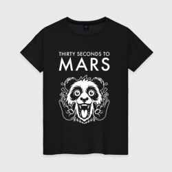 Женская футболка хлопок Thirty Seconds to Mars rock panda