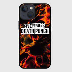 Чехол для iPhone 13 mini Five Finger Death Punch red lava