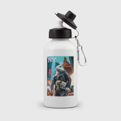 Бутылка спортивная Cool hare with a skateboard - ai art