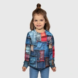 Детский лонгслив 3D Джинсовая форма электрика - фото 2