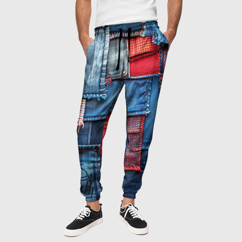 Мужские брюки 3D Джинсовая форма электрика, цвет 3D печать - фото 4
