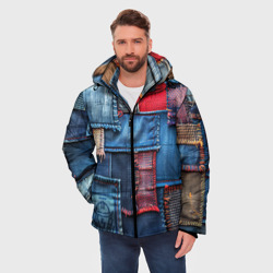 Мужская зимняя куртка 3D Джинсовая форма электрика - фото 2