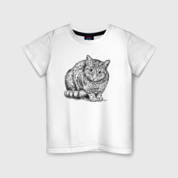 Детская футболка хлопок Кошка осуждающе глядит