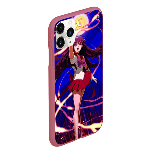 Чехол для iPhone 11 Pro Max матовый Sailor Moon Рэй Хино, цвет малиновый - фото 3