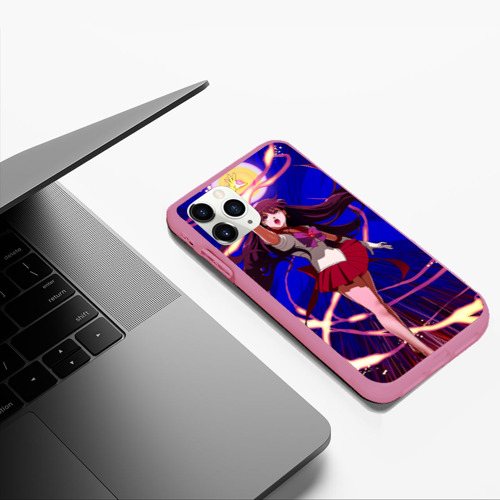 Чехол для iPhone 11 Pro Max матовый Sailor Moon Рэй Хино, цвет малиновый - фото 5