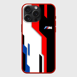 Чехол силиконовый для Apple iPhone 15 Pro Мax матовый BMW - униформа