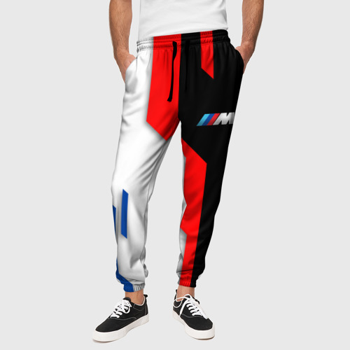 Мужские брюки 3D BMW - униформа, цвет 3D печать - фото 4