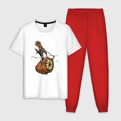 Мужская пижама с белой футболкой хлопок Белое солнце Арракиса